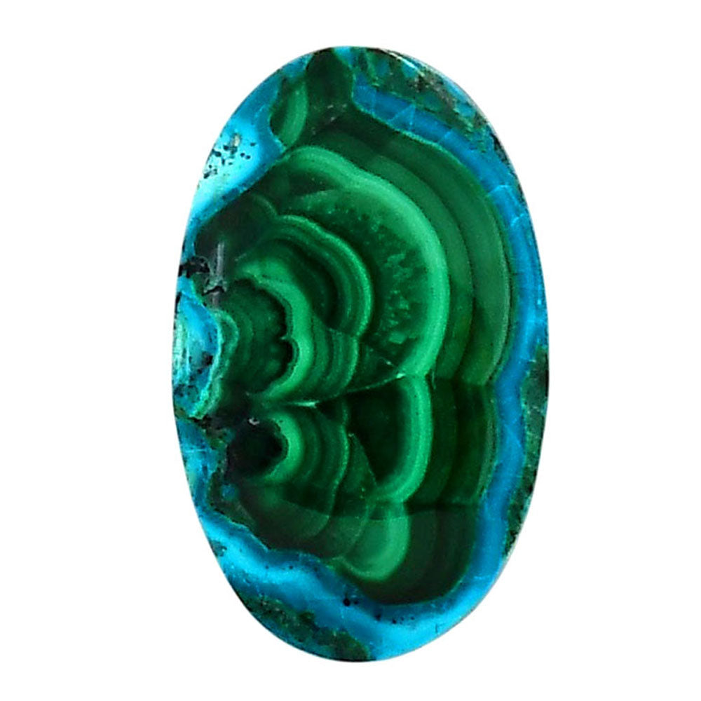Azurite Malachite 17.3x28.25x4.5 mm Oval Shape Polished Gemstone LS63-05637