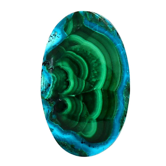 Azurite Malachite 17.3x28.25x4.5 mm Oval Shape Polished Gemstone LS63-05637
