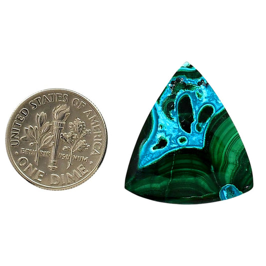Azurite Malachite 22.4x24.65x5 mm Fancy Shape Polished Gemstone LS63-05640