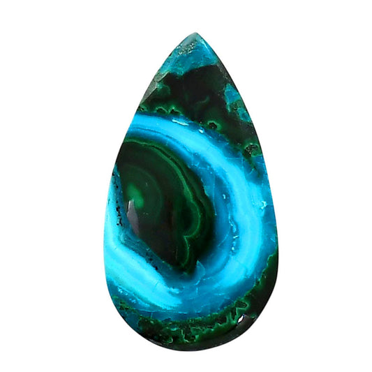 Azurite Malachite 17.8x32.35x5.4 mm Pear Shape Polished Gemstone LS63-05641