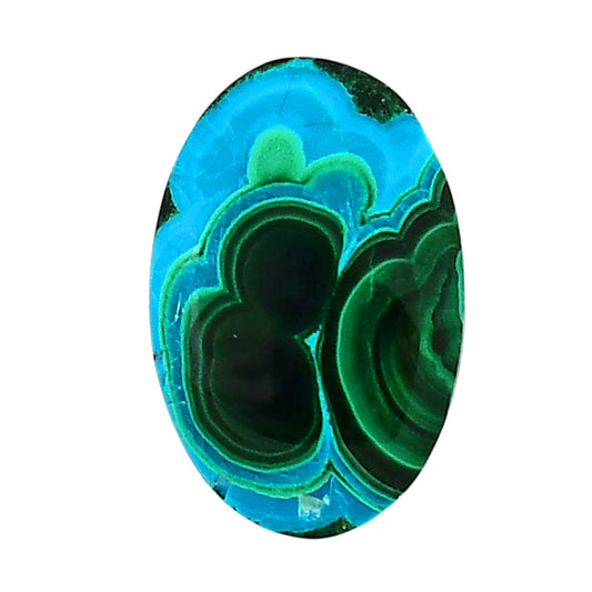Azurite Malachite 25.56x16.92x4.65 mm Oval Shape Polished Gemstone LS63-05645