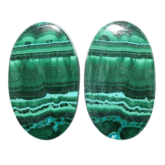 Azurite Malachite Pair 14.3x23.75x4 mm Oval Shape Polished Gemstone LS63-07694