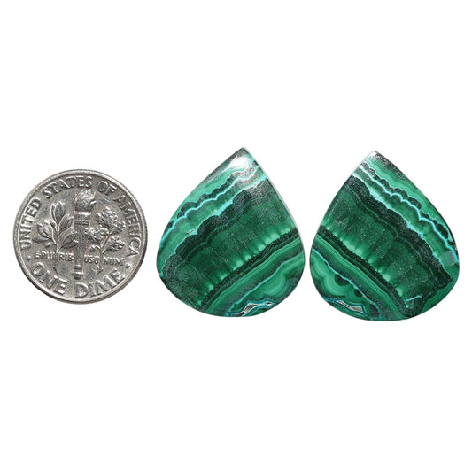 Azurite Malachite Pair 19.5x23.35x4 mm Heart Shape Polished Gemstone LS63-07700
