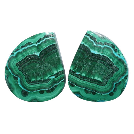 Azurite Malachite Pair 16.6x20.3x4 mm Fancy Shape Polished Gemstone LS63-07708