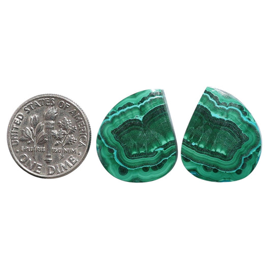 Azurite Malachite Pair 16.6x20.3x4 mm Fancy Shape Polished Gemstone LS63-07708