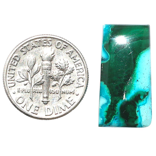 Azurite Malachite 11.1x21.6x4 mm Baguette Shape Polished Gemstone LS63-08909