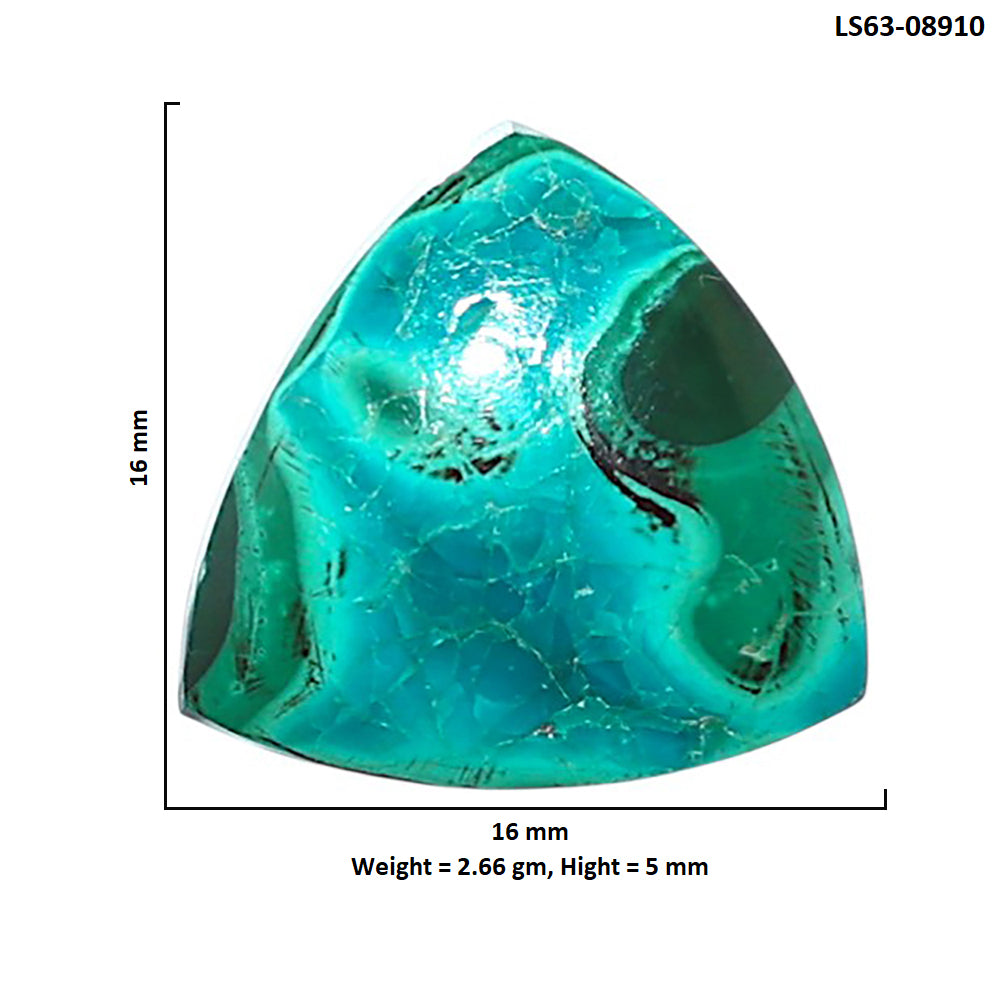Azurite Malachite 16x16x5 mm Fancy Shape Polished Gemstone LS63-08910