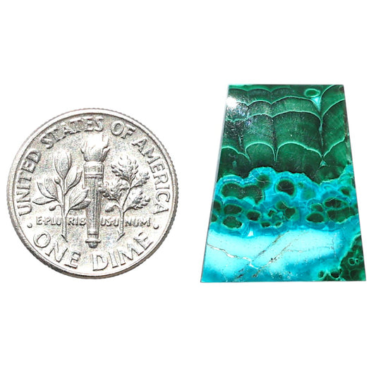 Azurite Malachite 17.1x20.7x3.5 mm Fancy Shape Polished Gemstone LS63-08911