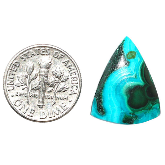 Azurite Malachite 15.8x20.1x5 mm Fancy Shape Polished Gemstone LS63-08913
