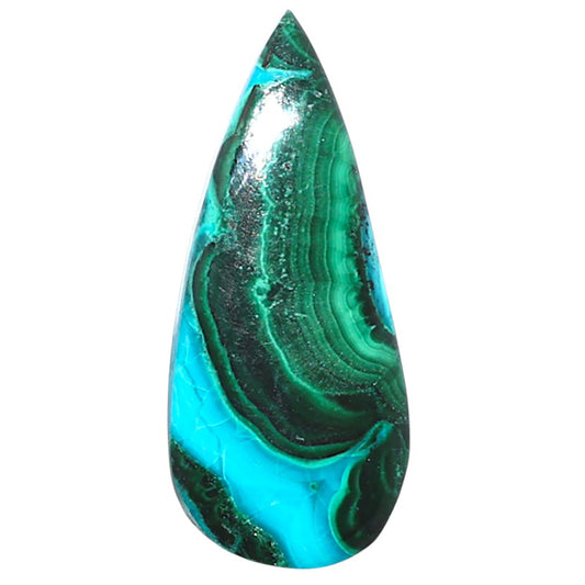 Azurite Malachite 12.6x29.35x4.8 mm Pear Shape Polished Gemstone LS63-08915