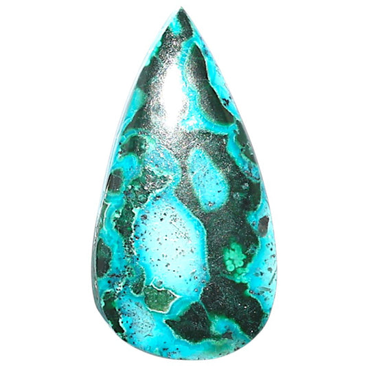 Azurite Malachite 14.2x27.4x5 mm Pear Shape Polished Gemstone LS63-08916