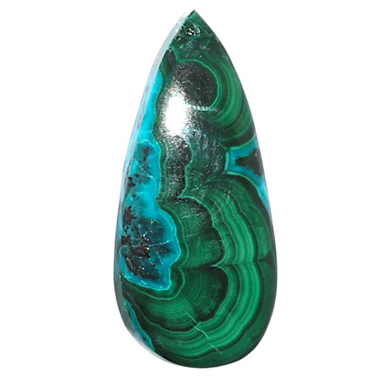Azurite Malachite 10.9x24.3x5 mm Pear Shape Polished Gemstone LS63-08917