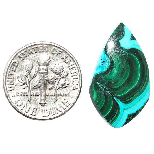 Azurite Malachite 13.8x34x4.5 mm Fancy Shape Polished Gemstone LS63-08919