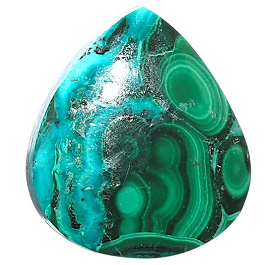 Azurite Malachite 17.9x20.45x6 mm Pear Shape Polished Gemstone LS63-08921
