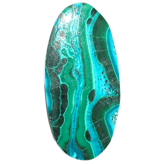 Azurite Malachite 12.5x25.9x3.7 mm Oval Shape Polished Gemstone LS63-08922