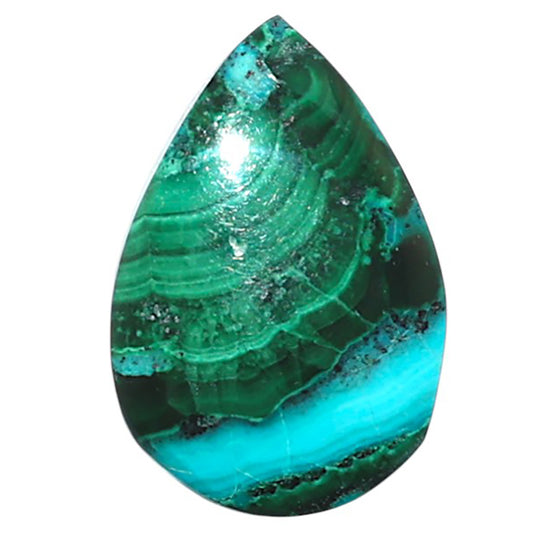 Azurite Malachite 13.5x20x5 mm Pear Shape Polished Gemstone LS63-08923