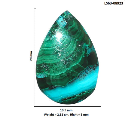 Azurite Malachite 13.5x20x5 mm Pear Shape Polished Gemstone LS63-08923