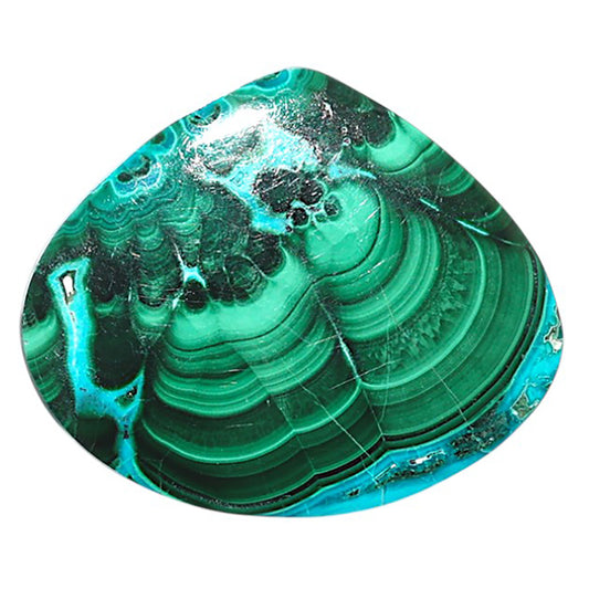 Azurite Malachite 25.5x30.5x5 mm Heart Shape Polished Gemstone LS63-08924
