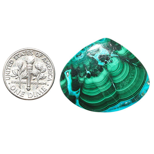Azurite Malachite 25.5x30.5x5 mm Heart Shape Polished Gemstone LS63-08924