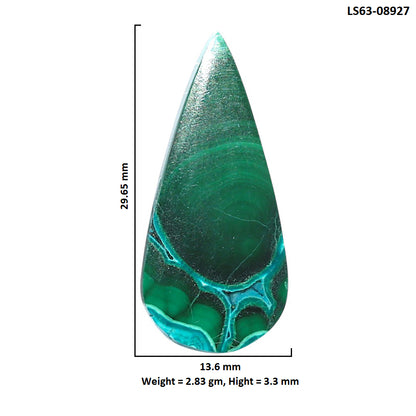 Azurite Malachite 13.6x29.65x3.3 mm Pear Shape Polished Gemstone LS63-08927