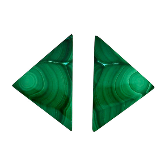 Malachite Eye Pair 15x23.6x3.5 mm Fancy Shape Polished Gemstone LS65-04237