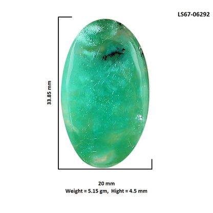 Australian Chrysoprase 20x33.85x4.5 mm Oval Shape Polished Gemstone LS67-06292