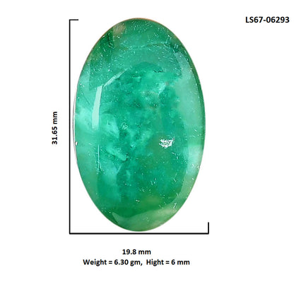 Australian Chrysoprase 19.8x31.65x6 mm Oval Shape Polished Gemstone LS67-06293