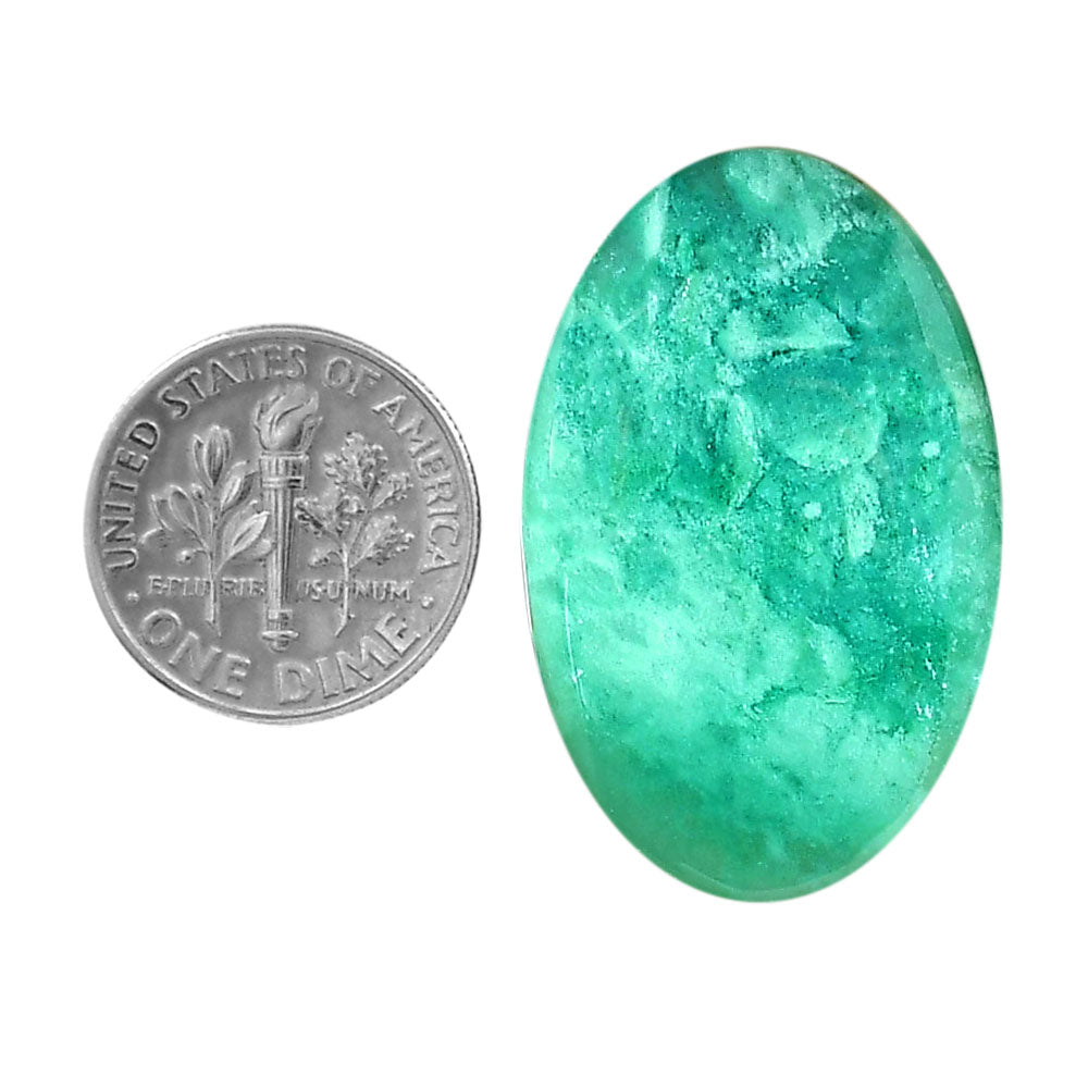 Australian Chrysoprase 21x32.9x5 mm Oval Shape Polished Gemstone LS67-06294