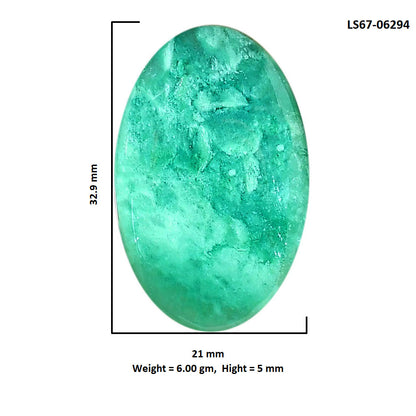 Australian Chrysoprase 21x32.9x5 mm Oval Shape Polished Gemstone LS67-06294