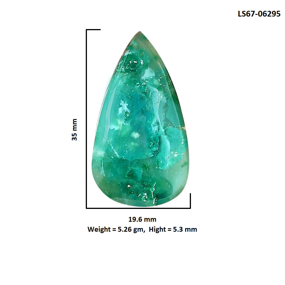 Australian Chrysoprase 19.6x35x5.3 mm Pear Shape Polished Gemstone LS67-06295