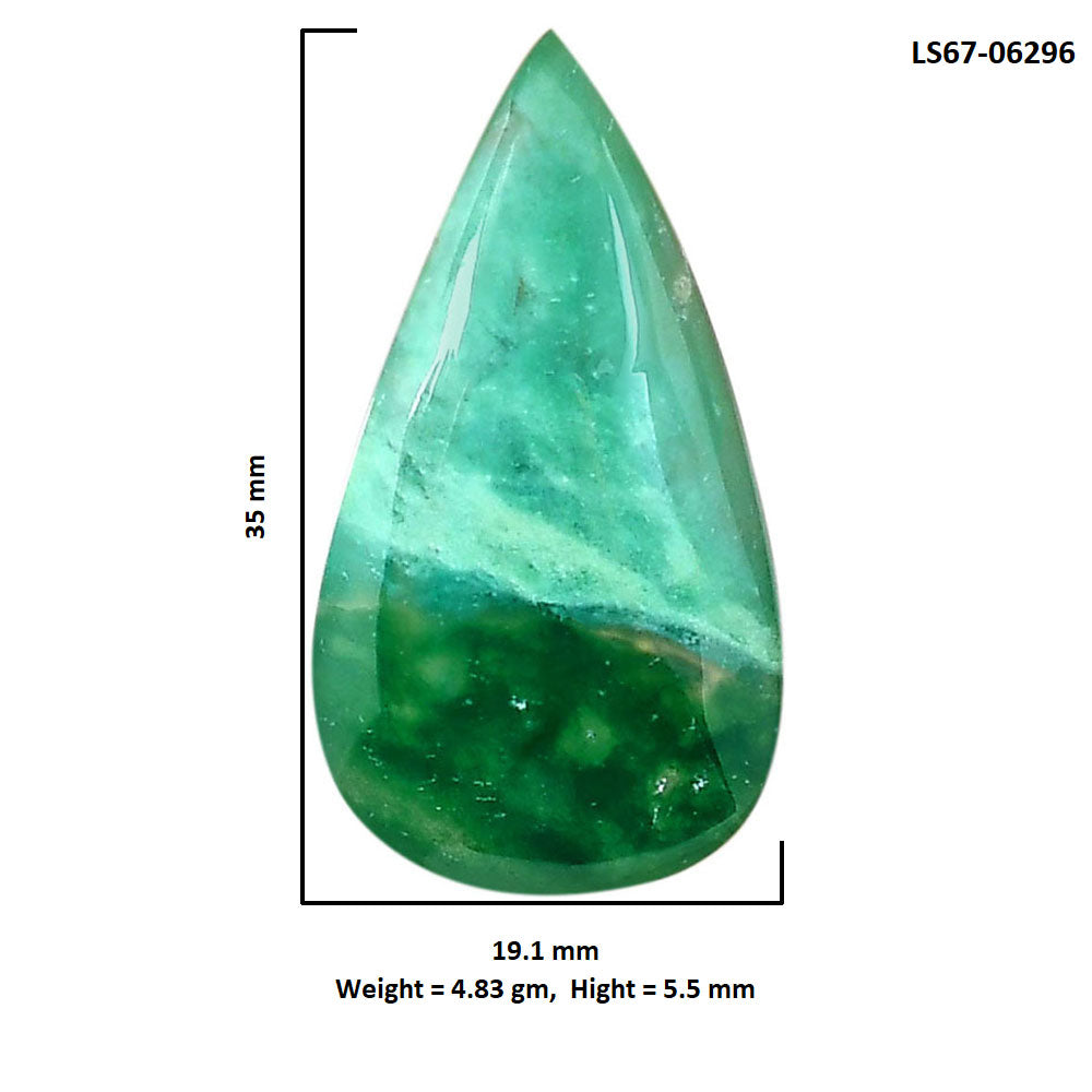 Australian Chrysoprase 19.1x35x5.5 mm Pear Shape Polished Gemstone LS67-06296
