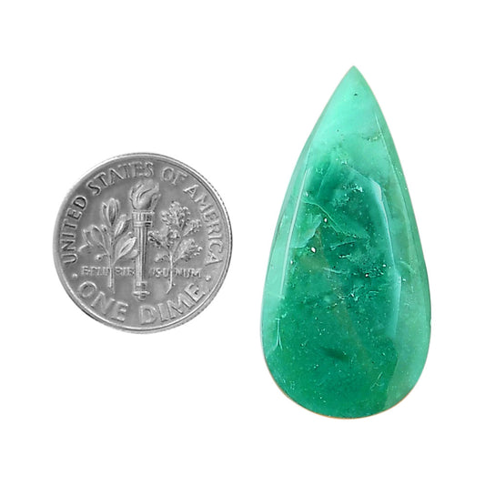 Australian Chrysoprase 17x33.2x5.8 mm Pear Shape Polished Gemstone LS67-06298