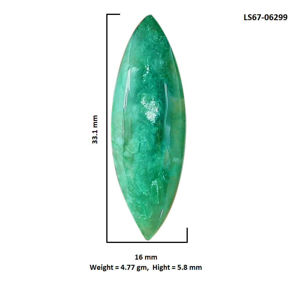 Australian Chrysoprase 16x33.1x5.8 mm Pear Shape Polished Gemstone LS67-06299