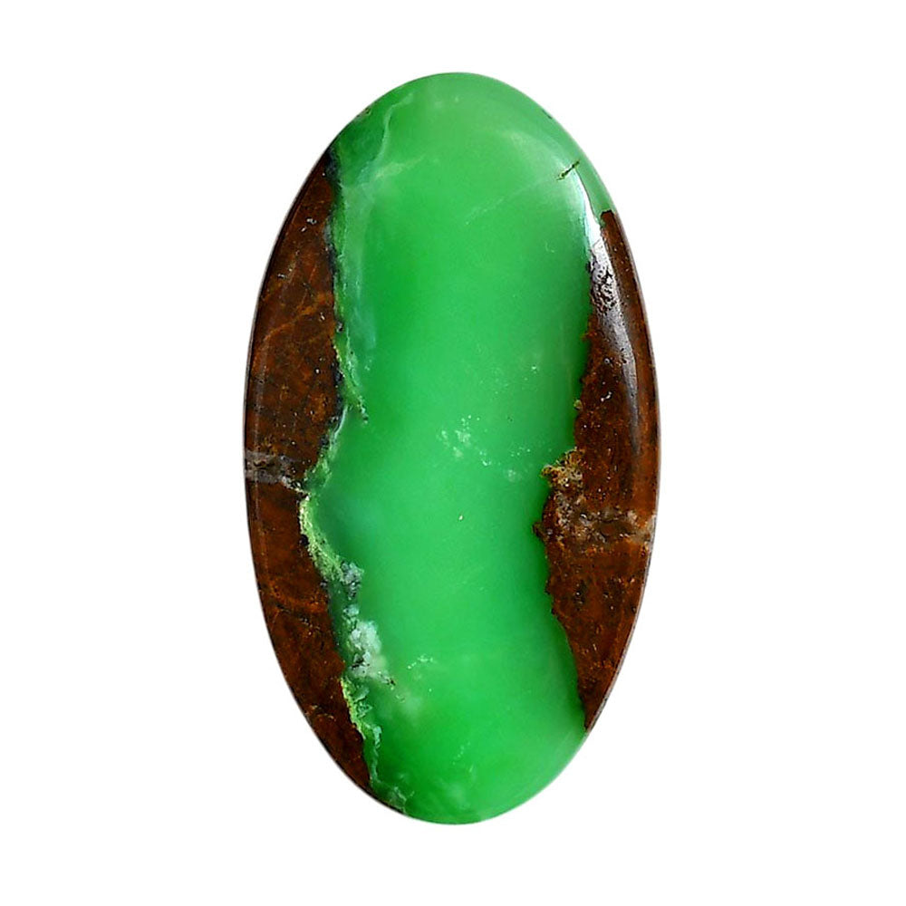 Boulder Chrysoprase 28x50x5.5 mm Oval Shape Polished Gemstone LS67-06314