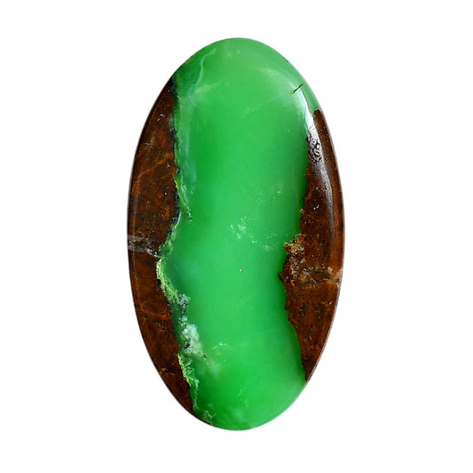 Boulder Chrysoprase 28x50x5.5 mm Oval Shape Polished Gemstone LS67-06314