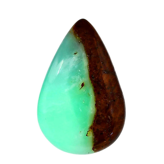 Boulder Chrysoprase 20x30.6x6 mm Pear Shape Polished Gemstone LS67-06315
