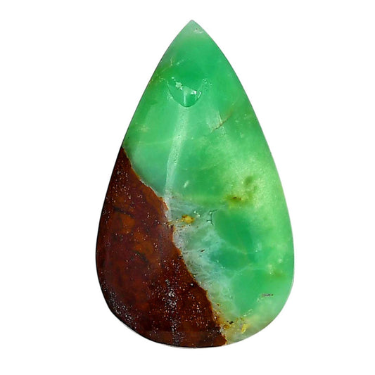 Boulder Chrysoprase 23.6x39x6.7 mm Pear Shape Polished Gemstone LS67-06317