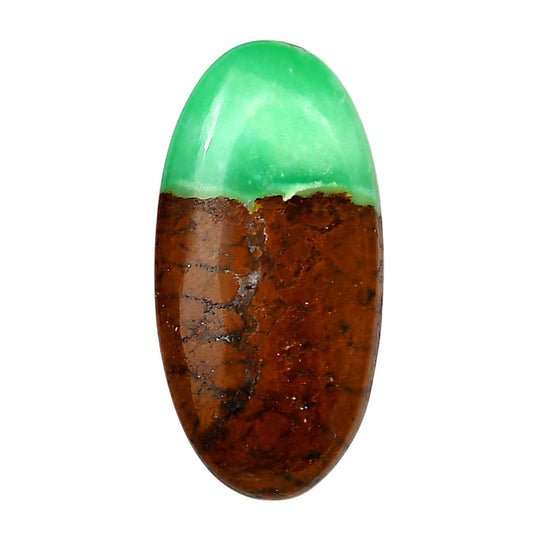 Boulder Chrysoprase 20.3x40.6x7 mm Oval Shape Polished Gemstone LS67-06319