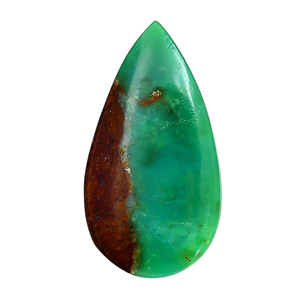 Boulder Chrysoprase 21.55x40x6 mm Pear Shape Polished Gemstone LS67-06320