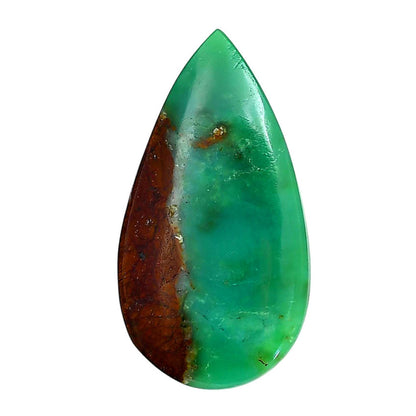 Boulder Chrysoprase 21.55x40x6 mm Pear Shape Polished Gemstone LS67-06320