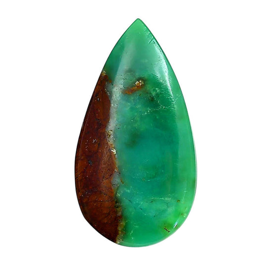 Boulder Chrysoprase 21.55x40x6 mm Pear Shape Polished Gemstone LS67-06320