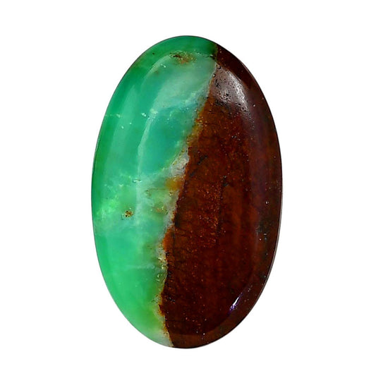 Boulder Chrysoprase 22.35x36.2x6 mm Oval Shape Polished Gemstone LS67-06321