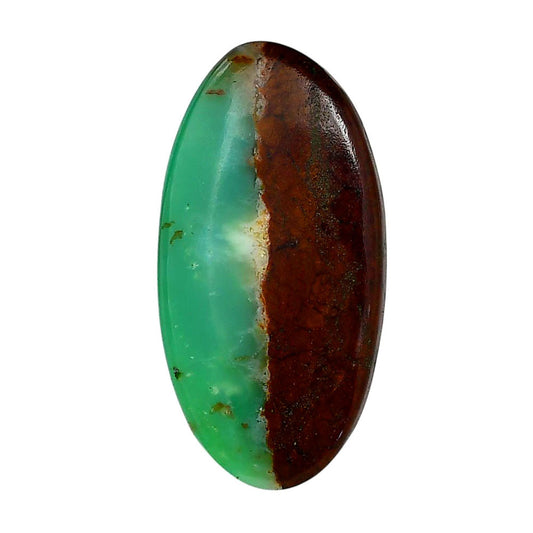 Boulder Chrysoprase 22.3x43.8x6 mm Oval Shape Polished Gemstone LS67-06323