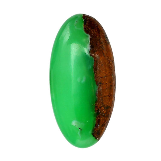 Boulder Chrysoprase 18x37x7 mm Oval Shape Polished Gemstone LS67-06324