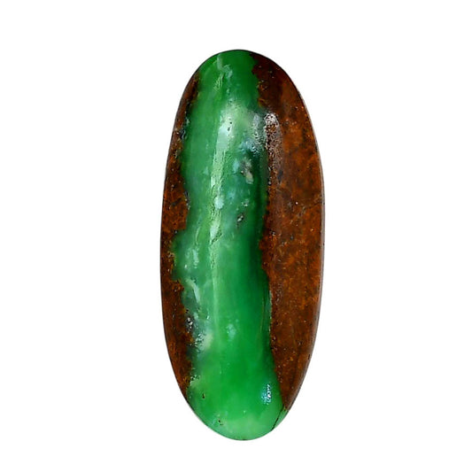 Boulder Chrysoprase 15.9x37.3x7 mm Oval Shape Polished Gemstone LS67-06326