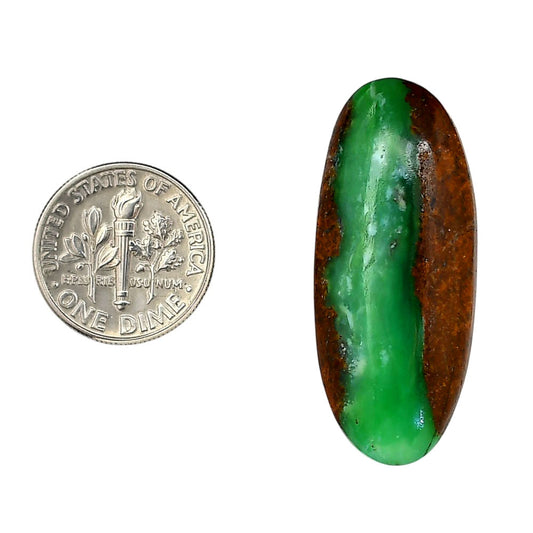 Boulder Chrysoprase 15.9x37.3x7 mm Oval Shape Polished Gemstone LS67-06326