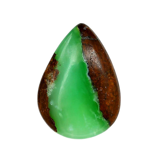 Boulder Chrysoprase 21.8x30.2x5.6 mm Pear Shape Polished Gemstone LS67-06329