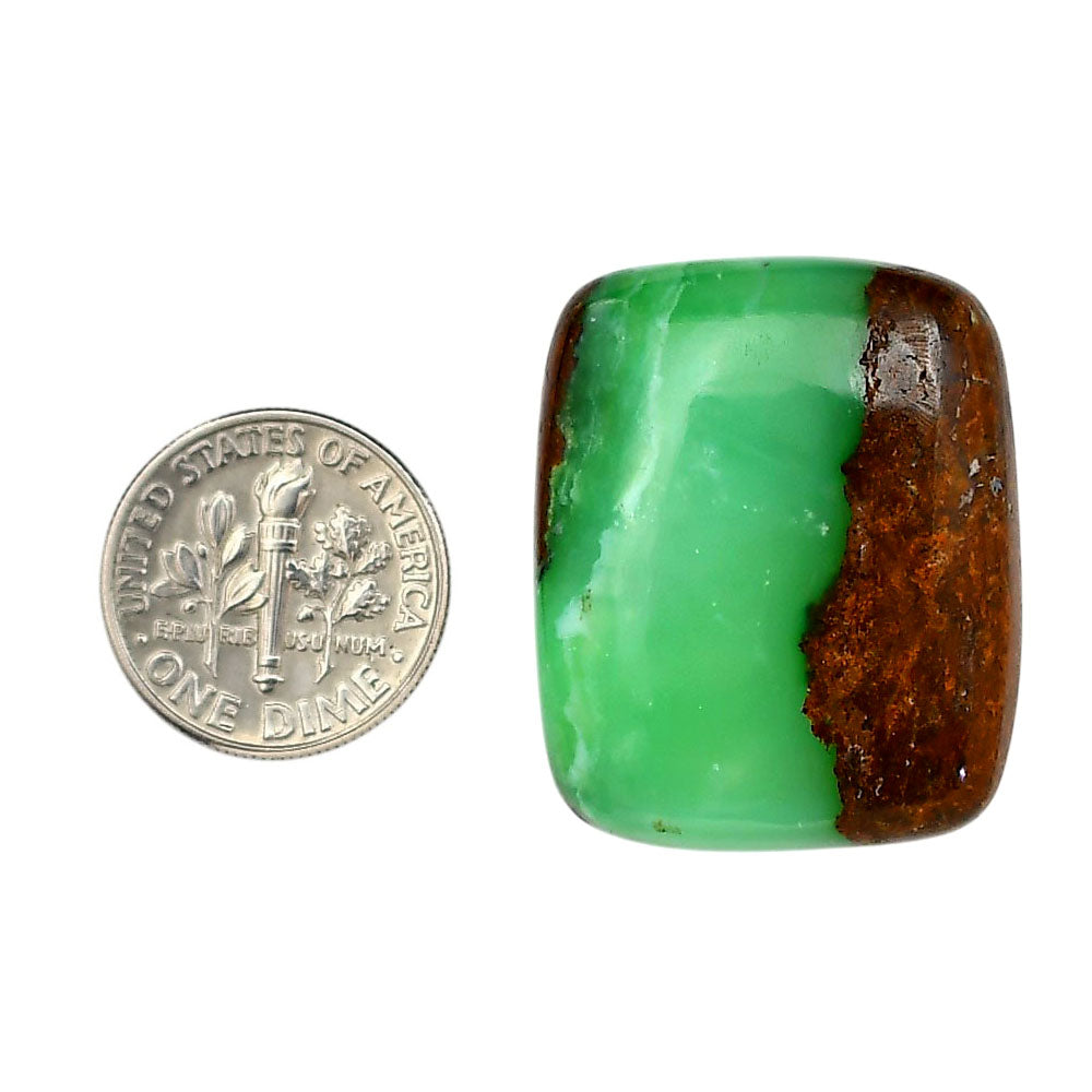 Boulder Chrysoprase 24.5x29.9x7 mm Cushion Shape Polished Gemstone LS67-06331