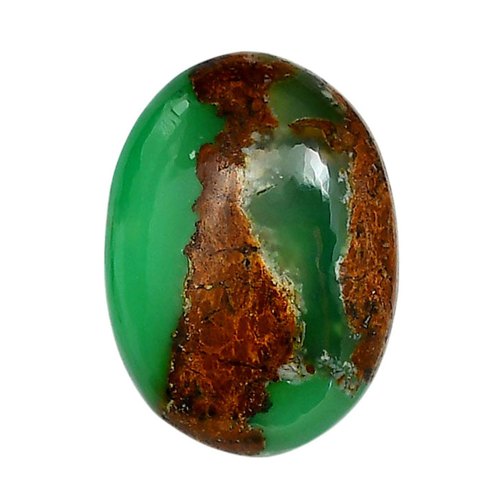 Boulder Chrysoprase 21.3x29.5x7.5 mm Oval Shape Polished Gemstone LS67-06332