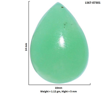 Chrysoprase 10x14x5 mm Pear Shape Polished Gemstone LS67-07301